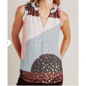 Maeve Anthropologie ruffle blouse